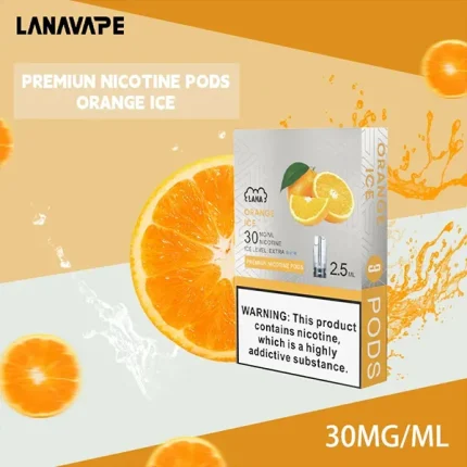 電子煙煙彈 LANA一代透明菸彈 36種口味 橙冰
