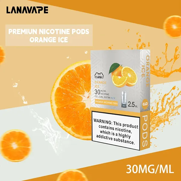 電子煙煙彈 LANA一代透明菸彈 36種口味 橙冰