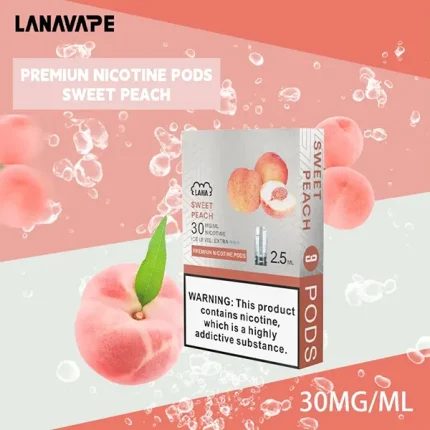 電子煙煙彈 LANA一代透明菸彈 36種口味 蜜桃